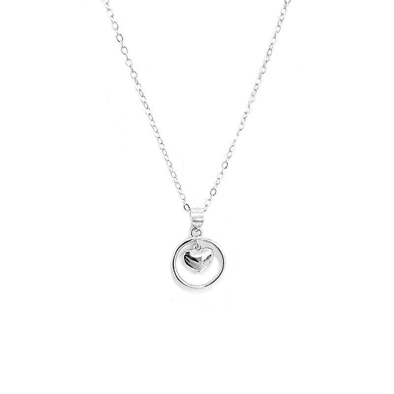 Gentle Circle Love Necklace for Women Exquisite, Sweet, and Magnificent Neckchain Design Feeling Neckwear