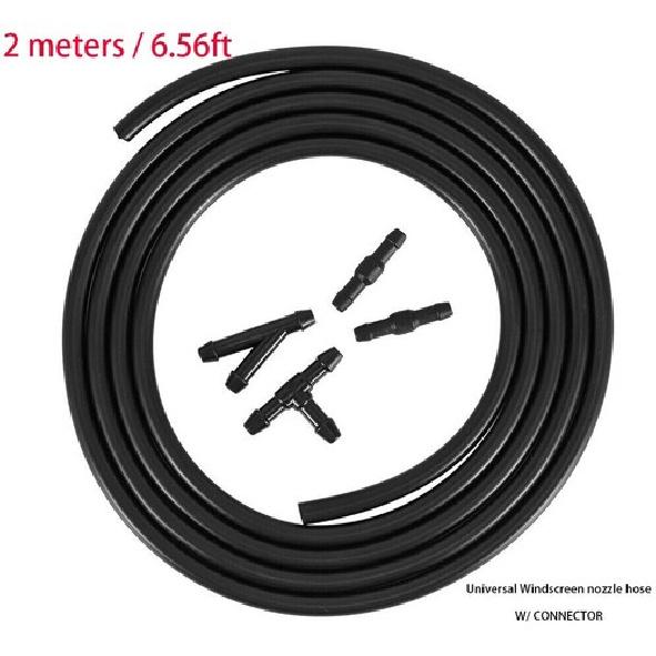 6.56Ft Car Windshield Wiper Washer Fluid Tube Hose Pipe Nozzle Parts Universal