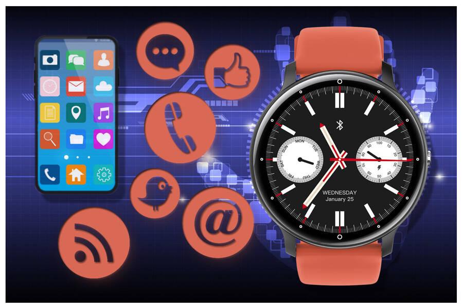 Smartwatch Unisex Gravity Gt1-3 Pro - Rozmowy Bluetooth, Dodatkowy Pasek (Sg027C)