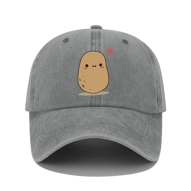 Süße Baseballkappe mit Kartoffeldruck für Männer und Frauen, einfache tägliche Dekoration, geeignet für Unterhaltung und Treffen