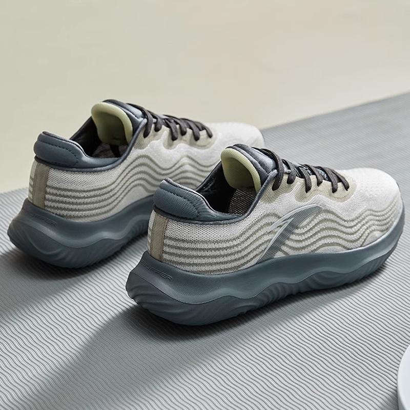 Anta Comfortable Fit Shock Absorption Non-Slip Low-Top Training Shoes Men Sneaker Gray Green Black 112457718S-2