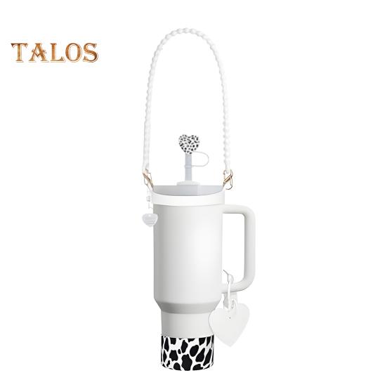 5-teiliges Trinkhalm-Set aus Silikon für 30/40-oz-Becher, inklusive Trageriemen-Anhängern, BPA-freies Becherzubehör für Hydroflaschen