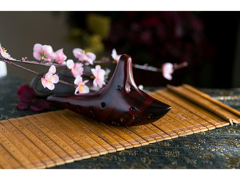 Alto C Key 12-Hole Smoked Ocarina for Professionals and Beginners