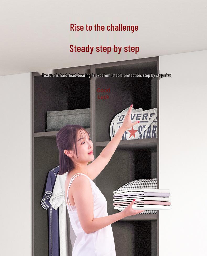 Lightweight Multifunctional Festive Red Three-Step Folding Ladder with High-Grade Anti-Slip Steps for Home Storage.
