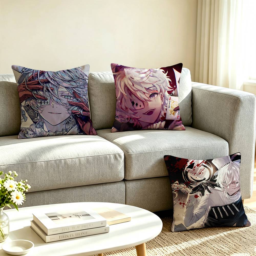 N-Nikolai Gogol Bungo Stray Dogs Pillow Case Square Double-Sided Sofa Cushion Cover Bedroom Bedside Pillow
