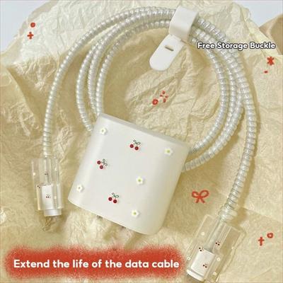 TPE Charger Protector Cover Dustproof Cable Winder Fashion Power Adapter Case
