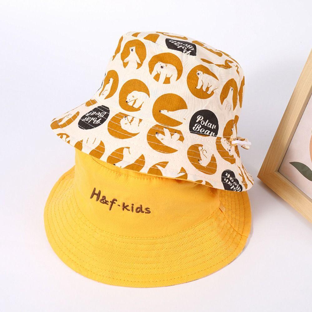 Breathable Double Sided Kid Sunhat Korean Style Children's Fisherman Hat Baby Shading Hat  Baby