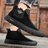 Fashion Chelsea Boot for Men Comfort Autumn Loafers High Top Work Shoes Man Leather Casual Boots Slip-on Platform Ankle Boot Men