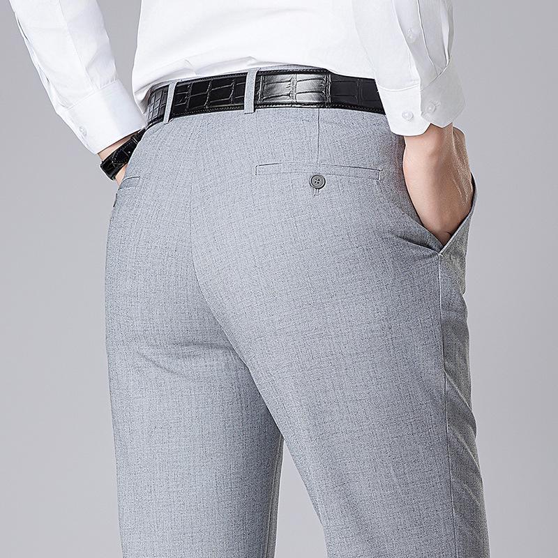 2026 Men's High-Grade Mulberry Silk Wool Formal Business Trousers