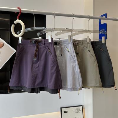 Damska Letnia Spódnica Outdoor ze Sznurkiem, Przeciwprzebiciowa, Wodoodporna, Szybkoschnąca, Krój A-Line Szortów, Spódnica w Stylu Roboczym