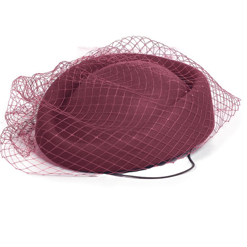 Pălării Fascinator pentru Femei Pălărie Vintage Anii 60 Lână Pălărie Stewardesă Pillbox Pălărie Bază Fascinator Cocktail Lacrimă