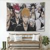 B-Bleach Anime Ichigo & Captains Large Tapestry, Large Wall Tapestry, Cool Room Decoration Items for Bedroom Dorm