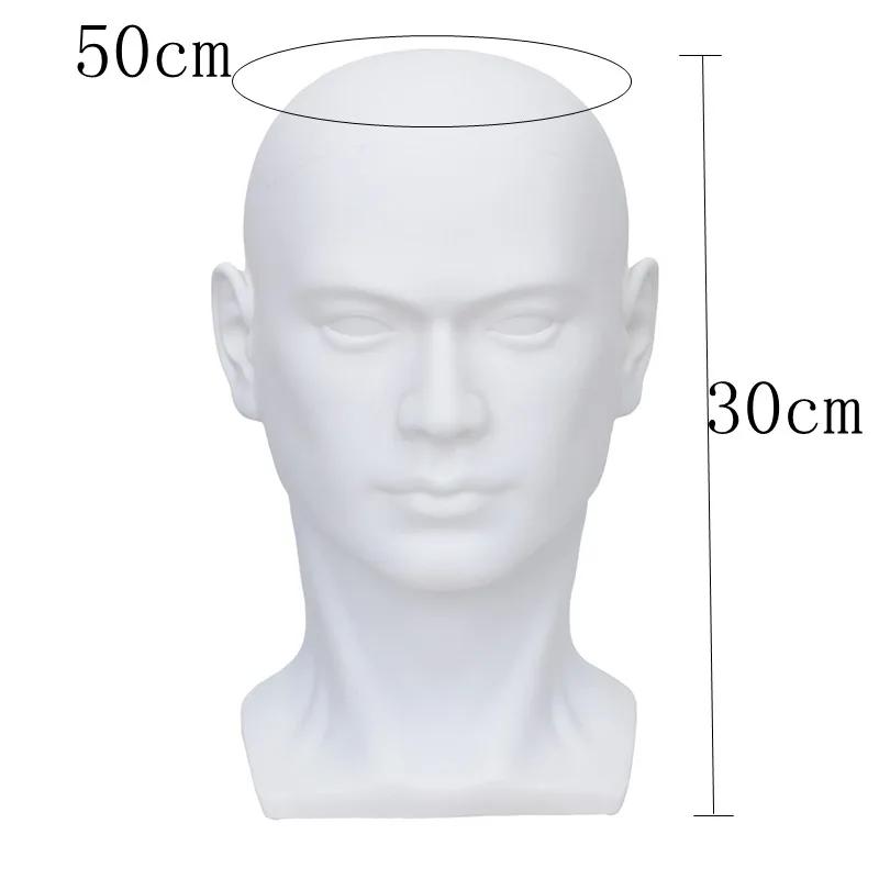 Displaying Head Professional Mannequin Model PVC Male Mannequin for Wigs Hair Making Mannequin Glasses Hat Display Model