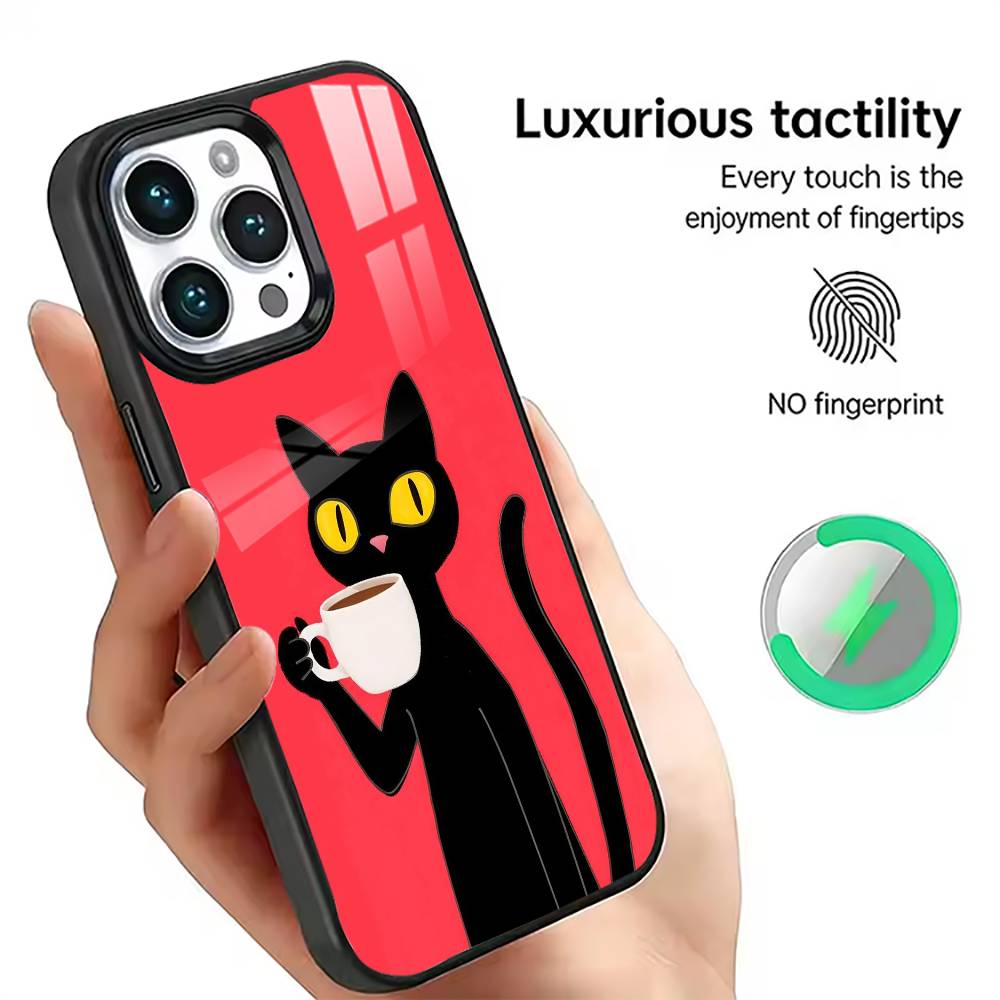 Cute Cartoon Cat & Duck Aesthetic Phone Case For iPhone17,16,15,14,13,12,11 Plus,Pro Magnetic For Magsafe Wireless Charging iPhone16PRO