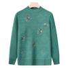 Grandma autumn women's top middle old man winter knitted sweater mother base clothes year 0 old lady sweater