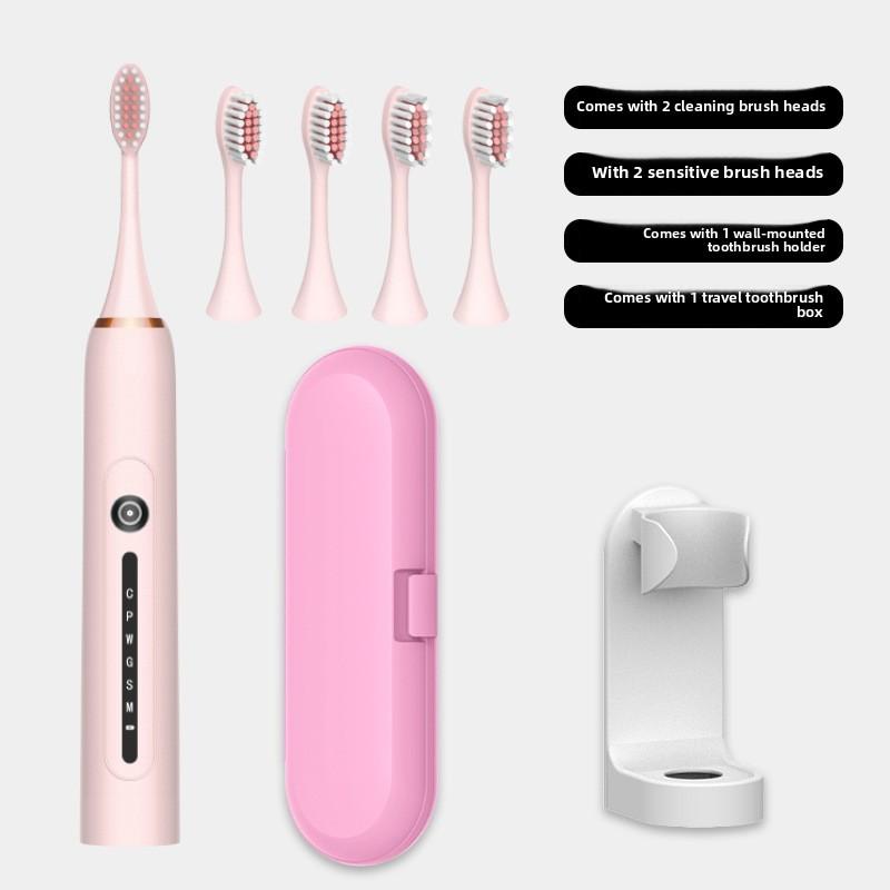 Weiche Borsten Elektrische Zahnbürste für Erwachsene Smart Home Schallzahnbürste Tragbar für Paare Lade-Set