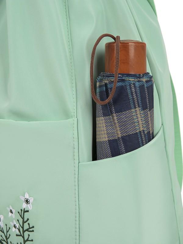 Casual Embroidered Folding Gym Backpack - Large Capacity, Wet/Dry Compartments, Ideal for Short Trips and Sports.