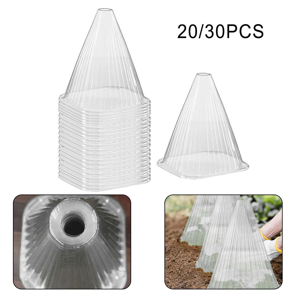 Plastic Plant Bells Transparent Dia 7.7 Inch Greenhouse