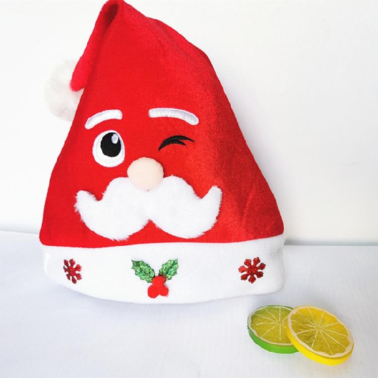 Christmas Hat Santa Hat Xmas Holiday Hat Unisex Golden Velvet Comfort Hats