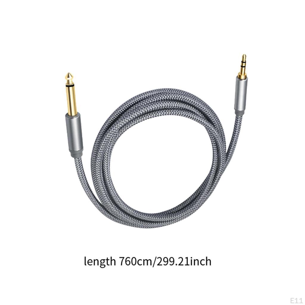 6.35 Mm To 3.5 Guitar Audio Cable, Versatile AUX (stereo) for Stage, Mixing Consoles And Home