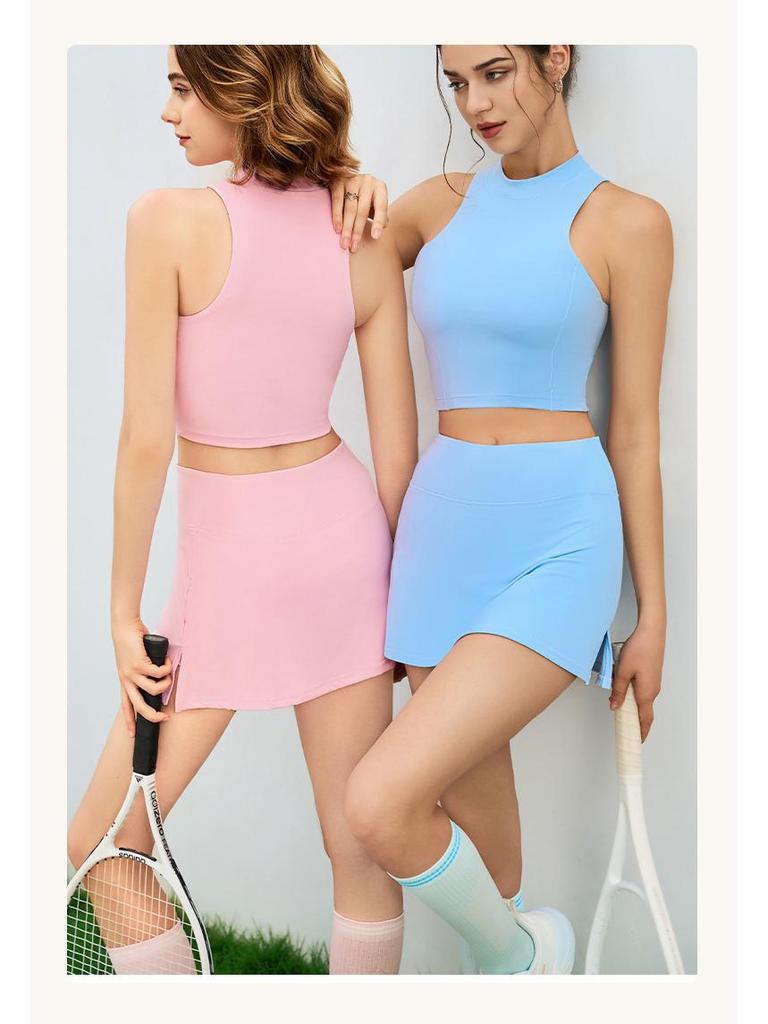 Summer Slim-Fit Quick-Dry Tennis and Running Skirt with Built-In Shorts