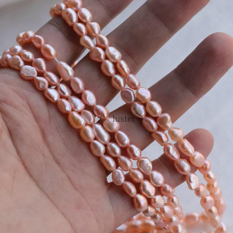 5-6mm Double-Sided Baroque Pearl Beads for DIY Jewelry