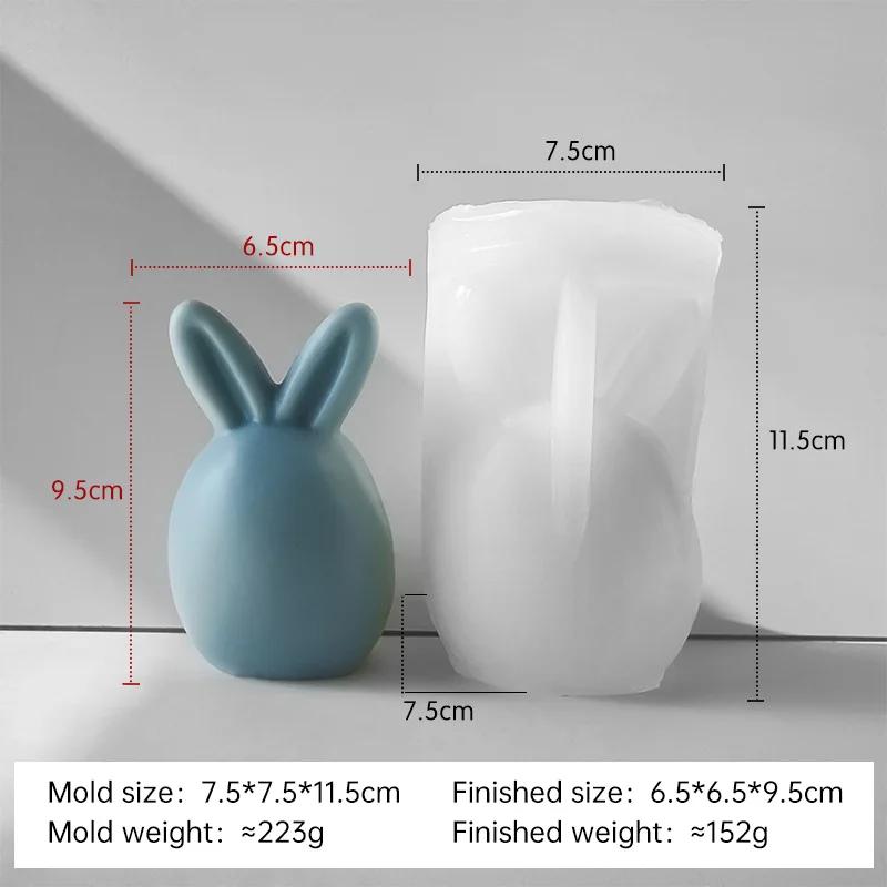 DIY Easter Bunny Egg Candle Mold Egg Shape Aroma Plaster Resin Decoration Silicone Molds Easter Candle Making Supplies
