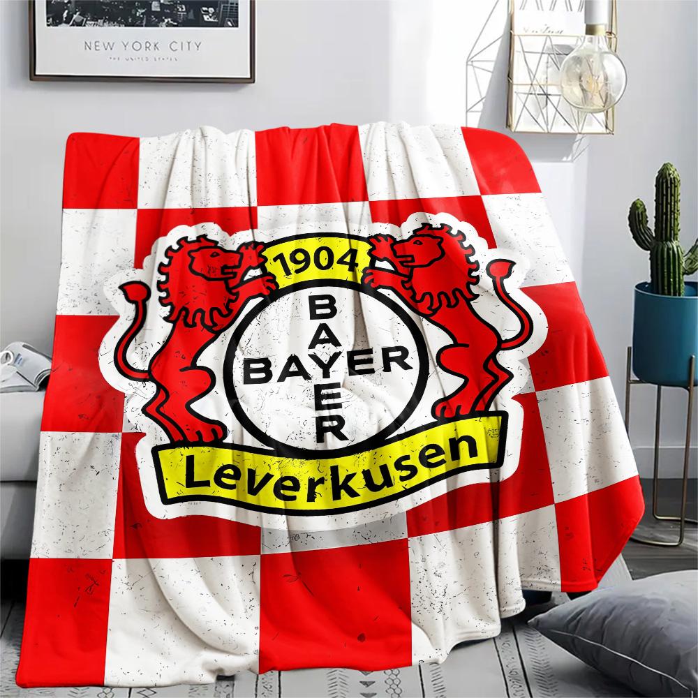 Bayer 04 Leverkusen Print Flannel Blanket, High Quality Comfortable for All Seasons, Home Decor, Warmth and Comfort, Perfect for Christmas Gifts