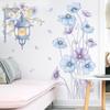 Creative Flowers Street Lamp Wall Stickers for Room Decor Bedroom Living Room Kids Room Wall Decoration Flowers Decals for Home