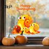 Decorative Wall Stickers Cartoon Snail Static Window Sticker for Thanksgiving Autumn Harvest Festival, Waterproof PVC Decal Fall Theme Decor