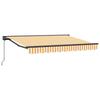 Manual Retractable Awning Yellow and White 3 X 2 M