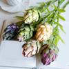 2Pcs Soft Plastic Artificial Artichoke Fruit Fake Simulation Artichoke Flower  Balcony