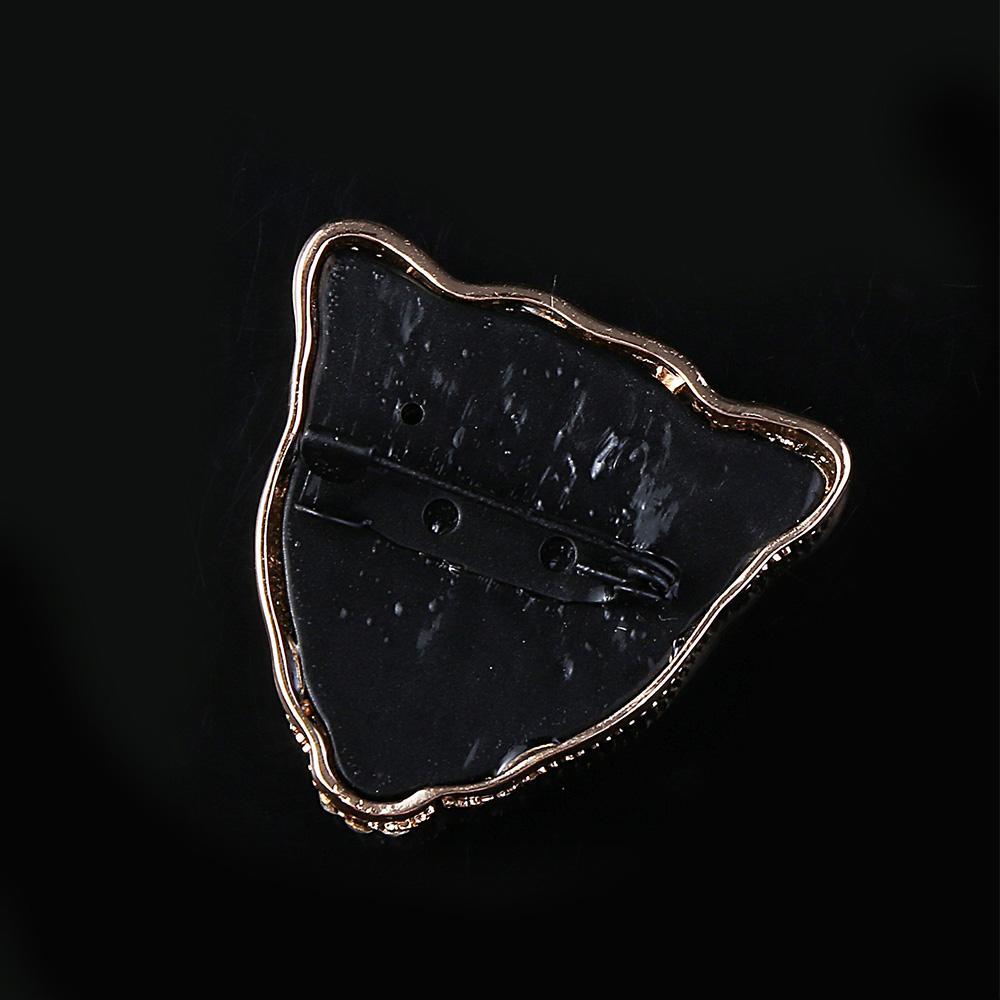 Hollow Collar Pins Leopard Head Men Badges Rhinestone Brooch Leopard Brooch Male Ornaments