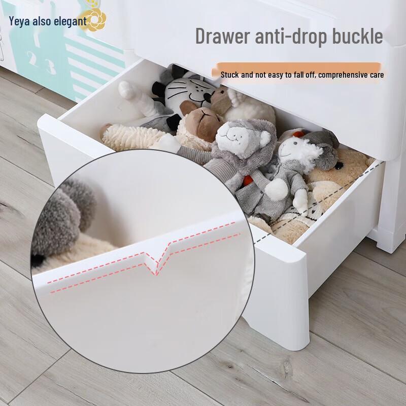 Yeya 58cm Wide Plastic Drawer Storage Cabinet