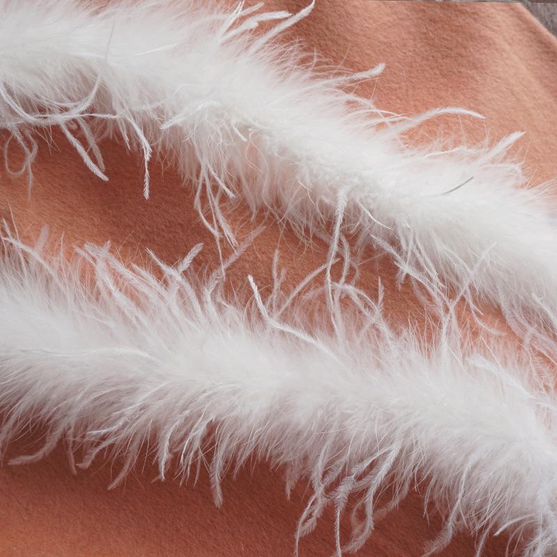 Special Offer White Black Ostrich Feather Top Latin Dance Clothes Pajamas Nightgown Diy Decorative Clothing Accessories