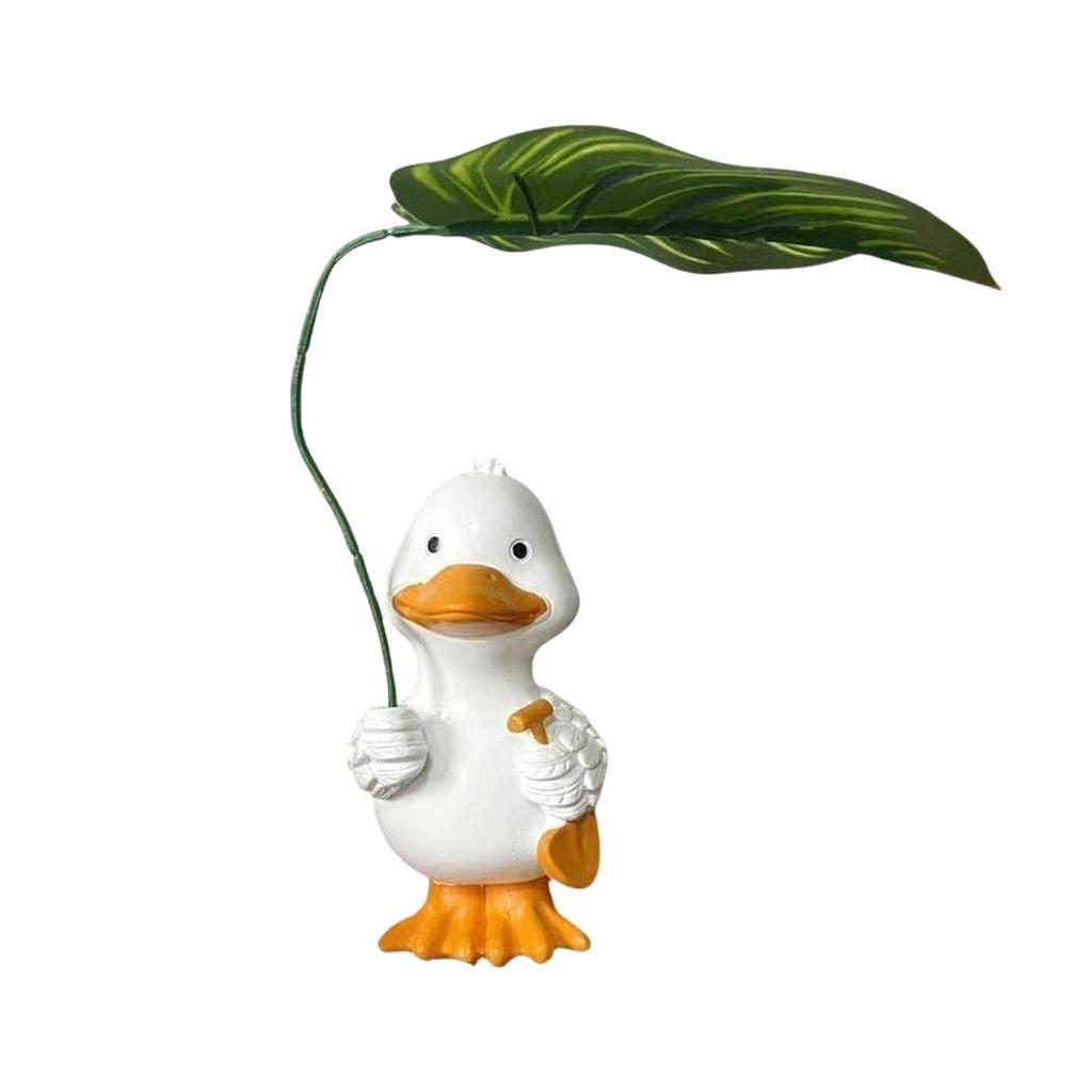 Duck Statue Decorative Birthday Gift Duck Figurine Desktop Craft Ornament for Office Indoor Outdoor Shelf Cabinet Living Room