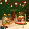 714PCS Christmas Eve Apple House Building Blocks Diy Creative Gift Box Model Assembly Bricks Creative Desktop Deco Kid Toys Gift