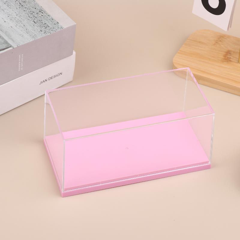 

1Pcs Clear Acrylic Display Box for 1/43 Scale Diecast Model Car, Dust-proof, DIY Assembly Rack Toy розовый