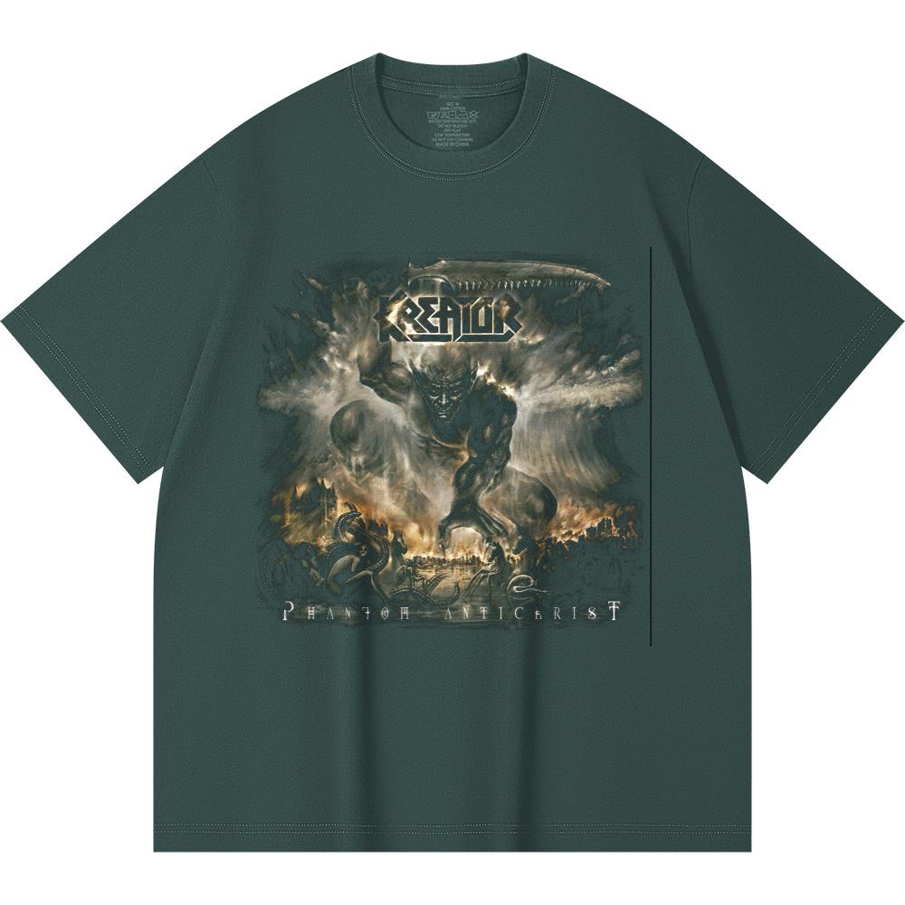 230 Gsm 100% Cotton Heavy Metal T-Shirt Rock Band Popular Music Print Unisex Heavy Cotton T Shirt