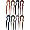 New Simple Matte Wave U-shaped Solid Color Hairpin Women Versatile Elegant Pan Hair Clip for Girl Hair Accessories