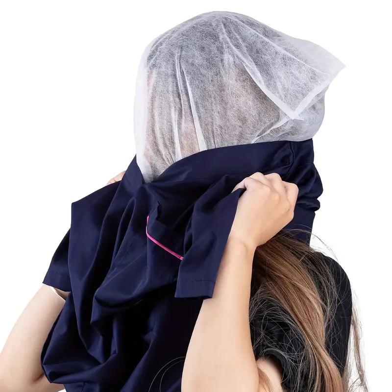 50/100Pcs Disposable Makeup Protector Hoods Breathable Cosmetic Beauty Masks For Bridal Party Wedding Travel Daily Makeup