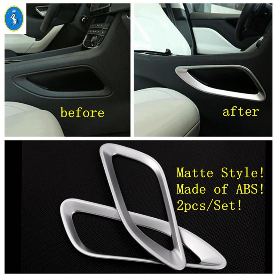 Matte Car Trunk Hook / Water Cup Holder / Window Lift  Decor Panel Cover Trim ABS Accessories For Jaguar F-Pace X761 2017 -