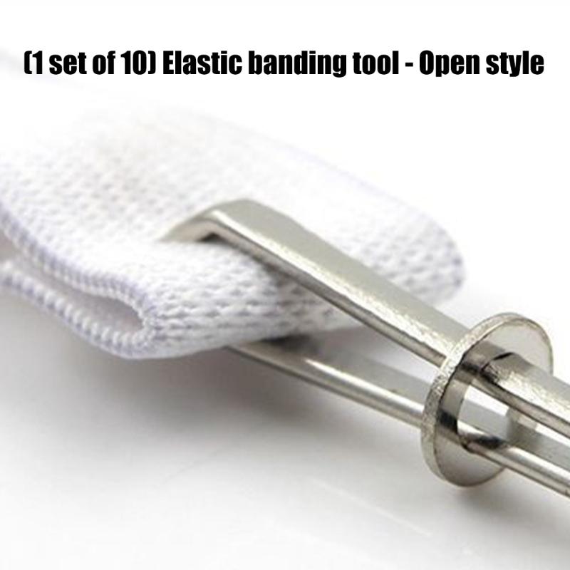 Pack of 10 Metal Elastics Band Threading Tool Sewing Craft Accessories