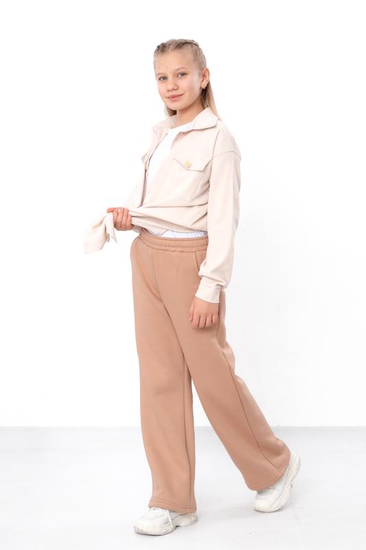 Pants – Teen Girls' Palazzo Casual Straight Fit, Soft Fabric & Elastic Waist, Winter 6437-025-2 HC