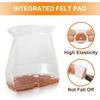 4/8/16 Pcs Round Chair Leg Protector Silicone, Chair Leg Pads, Furniture Leg Protector, Non Slip Reduce Noise Wrapped Felt Bottom