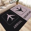 Airport Landing Strips Top Area Rugs View Aircraft and Airplane Arrival 3D Kids Play Carpet Living Room Playroom Nursery Decor