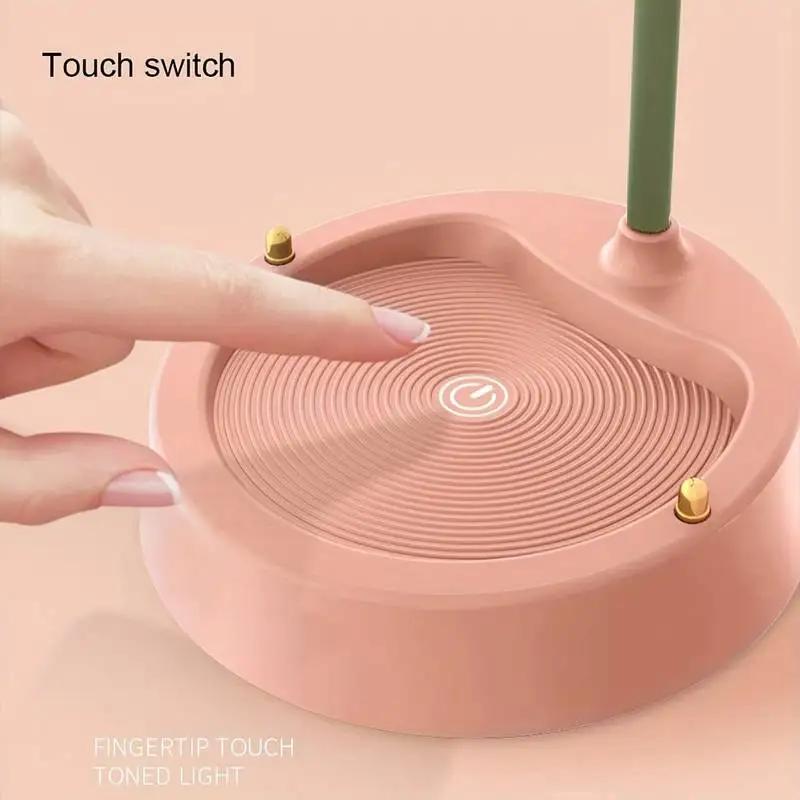Novelty Rechargeable LED Table Lamp USB Touch 3-speed Dimming Kids Reading Eye care Indoor for Home Desk Decor Night Lamp Gifts