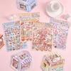 Mikroskopische 3D-Haus-Sticker-Kollektion Wasserdichte PET-Klebeschilder Ideal für Kreatives Journaling Scrapbooking