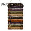 Hanging Wooden Plaque Witch's Fall Rules Sign, Vintage Halloween Wood Wall Rustic Front Door Decor Farmhouse Art for Outdoor Porch Yard, Home Ornament
