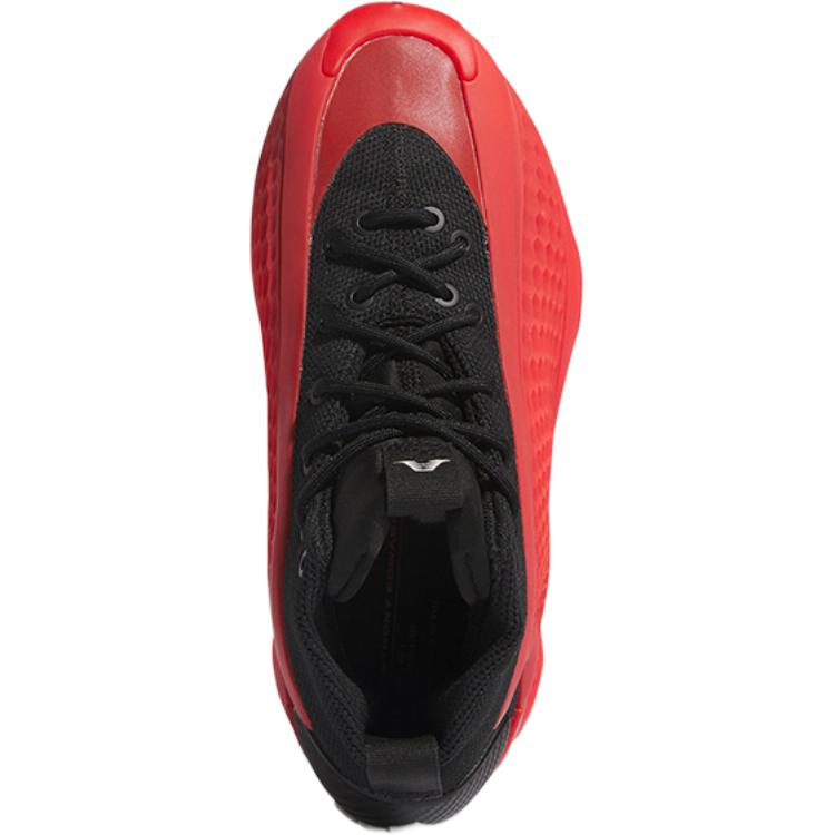 New Adidas A.E. 1 Anti Slip Wear Resistant Mid Top Children's Basketball Shoes Red Black Teenagers IG6611